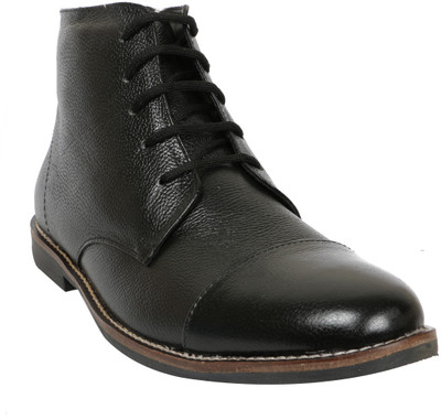 Moladz Ruff Black Boots For Men(Black