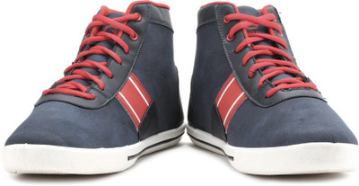 

Globalite Straper High Ankle Sneakers For Men(Multicolor), Navy red