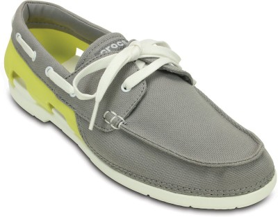 

Crocs Beach Line Lace-up M Boat Shoe For Men(Green, Smoke/chartreuse