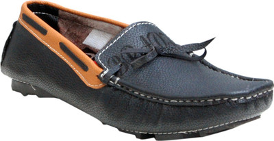

Oora Black Loafers For Men(Black, Orange