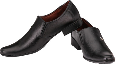 

Rocozo Corporate Premium Leather Slip On Shoes For Men(Black