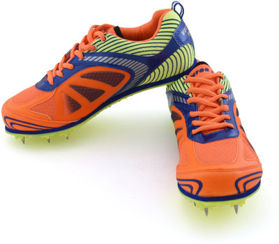 

Vector X Bolt Spike Running Shoes For Men(Orange), Orange&blue&green