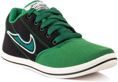 

RockSoft Green Canvas Shoes For Men(Black, Green