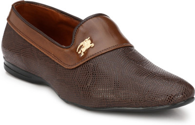 

El Paso Exotic Loafers For Men(Brown
