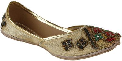 

Saashiwear Punjabi Jutis For Women(Gold), Golden