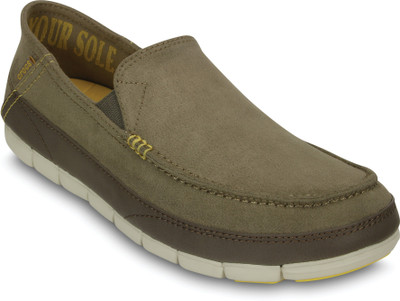 

Crocs Stretch Sole Microsuede Loafers For Men(Navy, Khaki/stucco