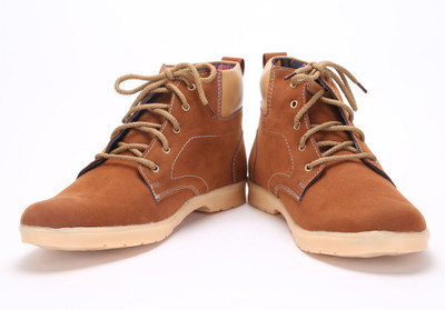 

Quarks Ankle Length Suede Boots For Men(Tan, Beige)