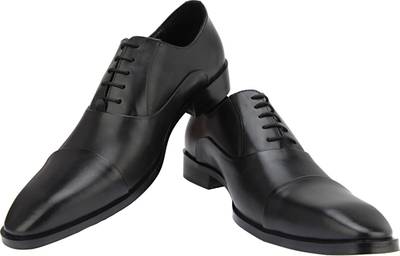 Brigit Toe Cap Oxford Shoes Black Lace Up