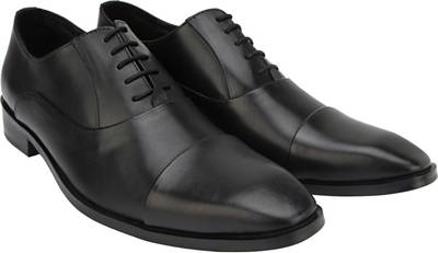 Brigit Toe Cap Oxford Shoes Black Lace Up