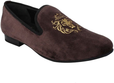

Bare Skin Velvet Slip On Slip On For Men(Brown)