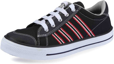 

Unistar Gents Black Canvas Shoes For Men(Black