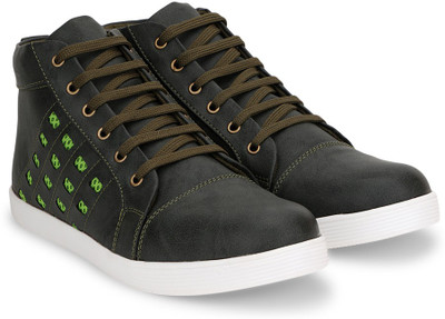 

Vulcan Knight Mid Ankle Sneakers For Men(Green, Olive
