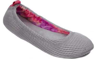 

Dearfoams Active Mesh (Sleet Grey) Ballerina Large Bellies For Women(Grey