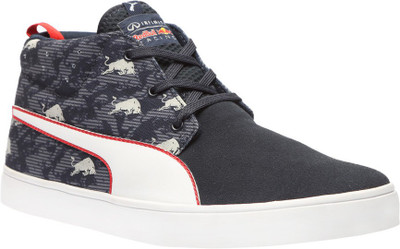 

Puma Red Bull IRBR Desert Boot Vulc SBE Motorsport Shoes For Men(White, Total eclipse-puma white