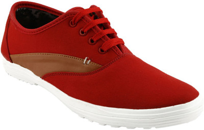 

Kraasa Solid Pattern Casual Shoes For Men(Red)