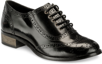 

Hats Off Accessories Black Brogues Lifestyle Shoes Corporate Casuals For Women(Black