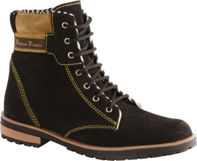 

Bacca Bucci Ankle Length Suede Boots For Men(Black