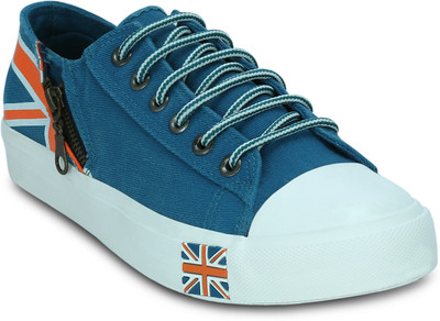 Get Glamr MIKHAIL Sneakers For Men(Blue, Orange