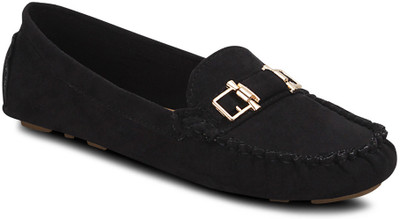 

Get Glamr Suede Loafers For Women(Black