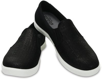 

Crocs CitiLane Sequin Boat Shoes For Women(Black