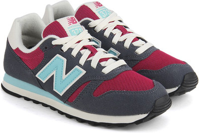 

New Balance WL373P Running Shoes For Women(Maroon, Grey/cyan