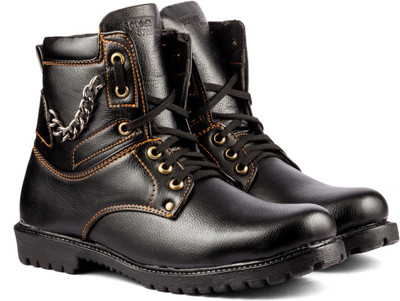 

Golden Sparrow Stylish Boots For Men(Black