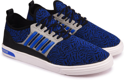 

Andrew Scott Men's Blue Stretch Fabric Sneakers For Men(Blue