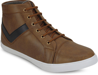 

Get Glamr Stylish Canvas Sneakers For Men(Tan