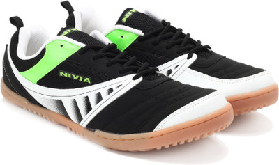 

Nivia Glider Men Tennis Shoes For Men(Black, White, Black/neon green