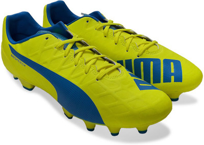 

Puma evoSPEED 4.4 FG Football Shoes For Men(Yellow, Safety yellow-atomic blue-whit