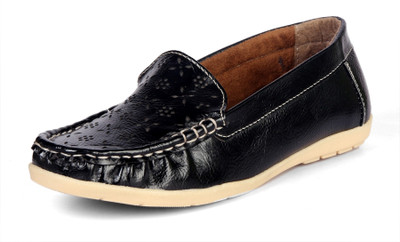 

Bxxy Faux Leather Casual Moccasins Loafers For Women(Black