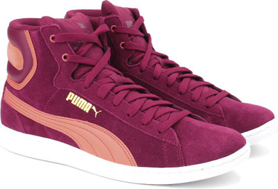 

Puma Vikky Mid Sneakers For Women(Purple, Red plum-porcelain rose