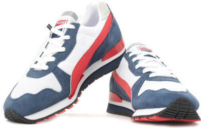 

Puma Boys Lace, White-dark denim-high risk red