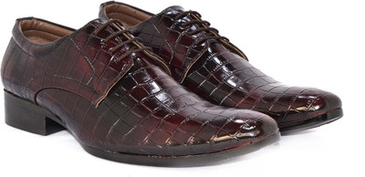 

Alberto Calza Croco Skin Lace Up For Men(Brown
