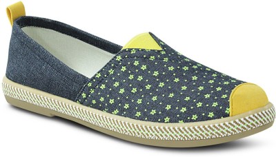 

Get Glamr Floral Slip Ons Canvas Shoes For Women(Green