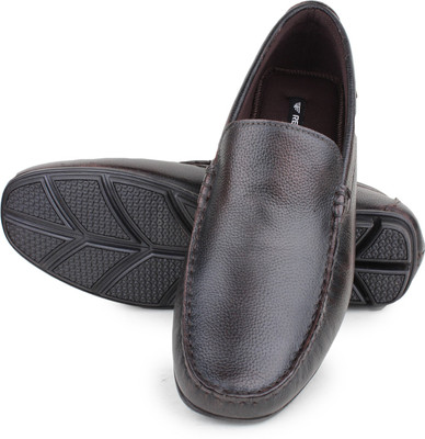 Red Tape Genuine Leather Slip On Shoes For Men(Black, Cocoa