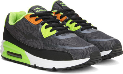 Erke Running Shoes For Men(Black, Grey, Charcoal/lime green