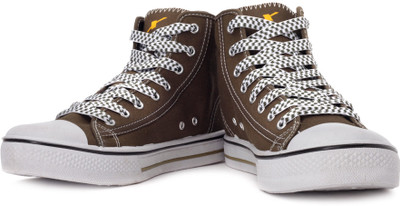 

Sparx SM-65 Canvas Sneakers For Men(White, Olive), Olive olive