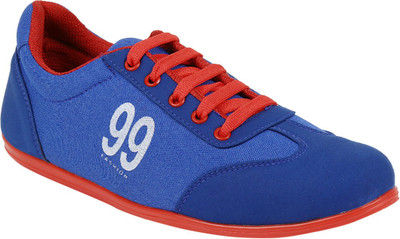 Vonc Blue Canvas Shoes For Men(Blue) Vonc Blue Canvas Shoes For Men(Blue)