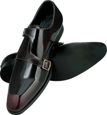 

Entice Party Wear For Men(Burgundy, Black), Criss cross
