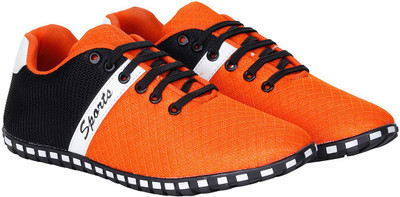 

Knight Ace 1030 Canvas Shoes For Men(Orange, Black)
