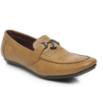 

TEN Tan Faux / Synthetic Leather Loafers Loafers For Men(Tan