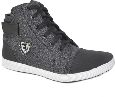 Lee Grip Sneakers For Men(Grey), Black