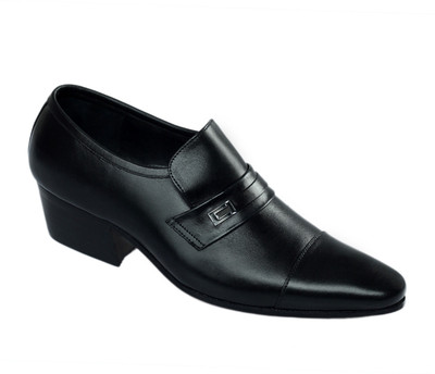 

Shoe Bazar Leather Slip On Shoes For Men(Black)
