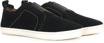 

WROGN Genuine Leather Sneakers For Men(Black, Beige