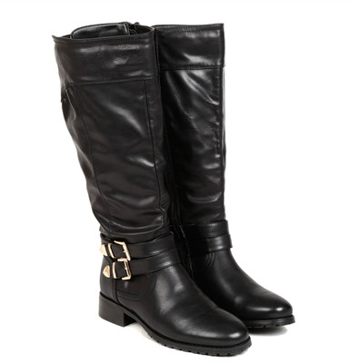 

TEN TEN Women's Black Knee Length Boots Boots For Women(Black)