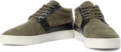 

Flippd Genuine Leather Mid Ankle Sneakers For Men(Black, Khaki, White, Khaki;black