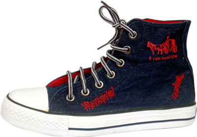 

Pu Assma Canvas Shoes For Women(Navy, Red