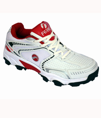

Feroc Swag Cricket Shoes For Men(White, Dark red