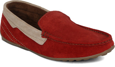 

Kielz Red,Beige Designer Loafers For Men(Red